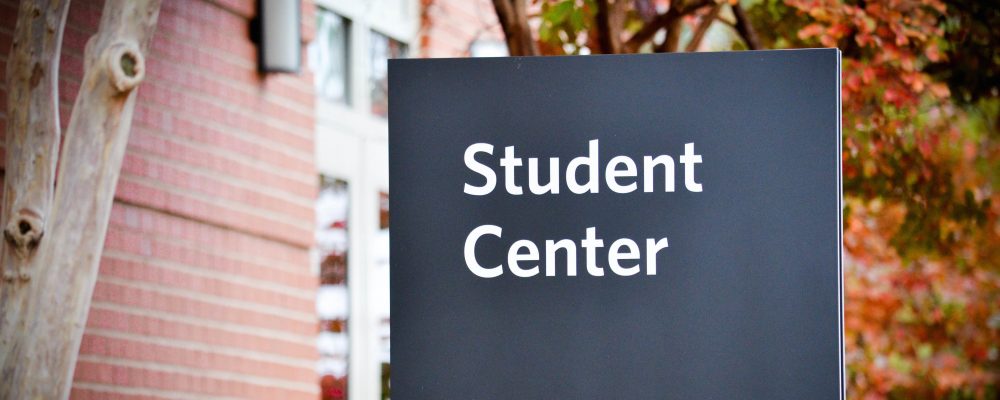 Image of Student Center sign
