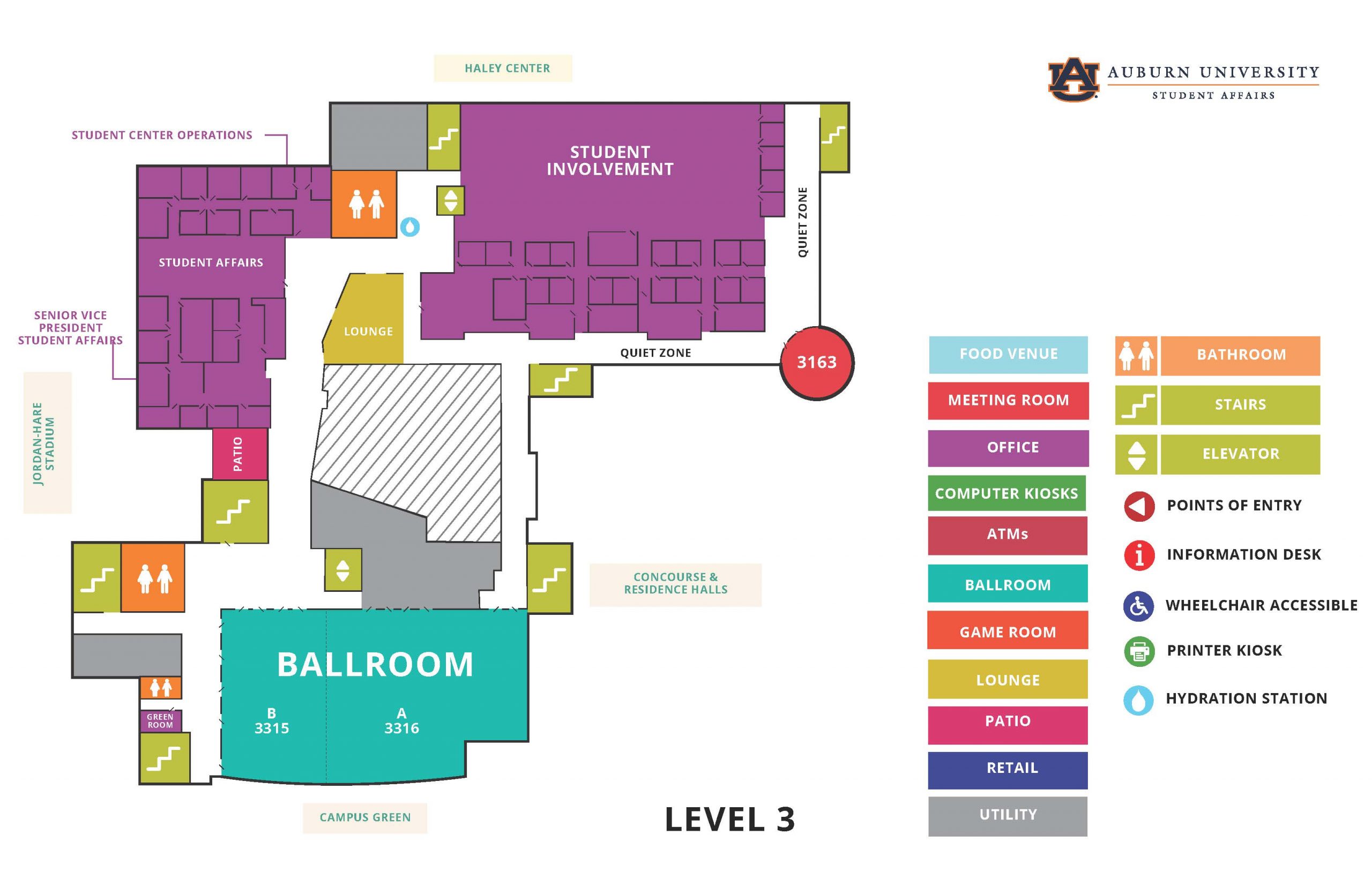 Melton Student Center map - 3rd floor